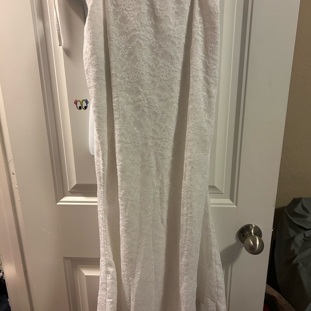 SHEIN White Lace Maxi Dress